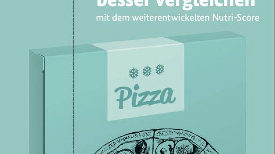 Cover der Broschüre mit Pizza-Abbildung und Titel